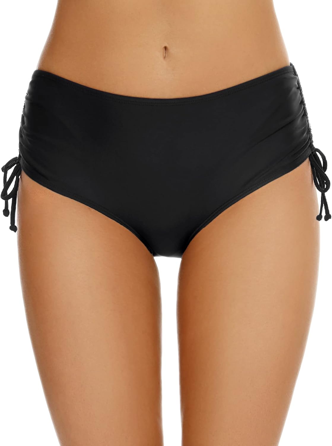 Bonneuitbebe Women's Bikini Bottoms Full Coverage Swim Bottoms Mid Waisted Bathi...