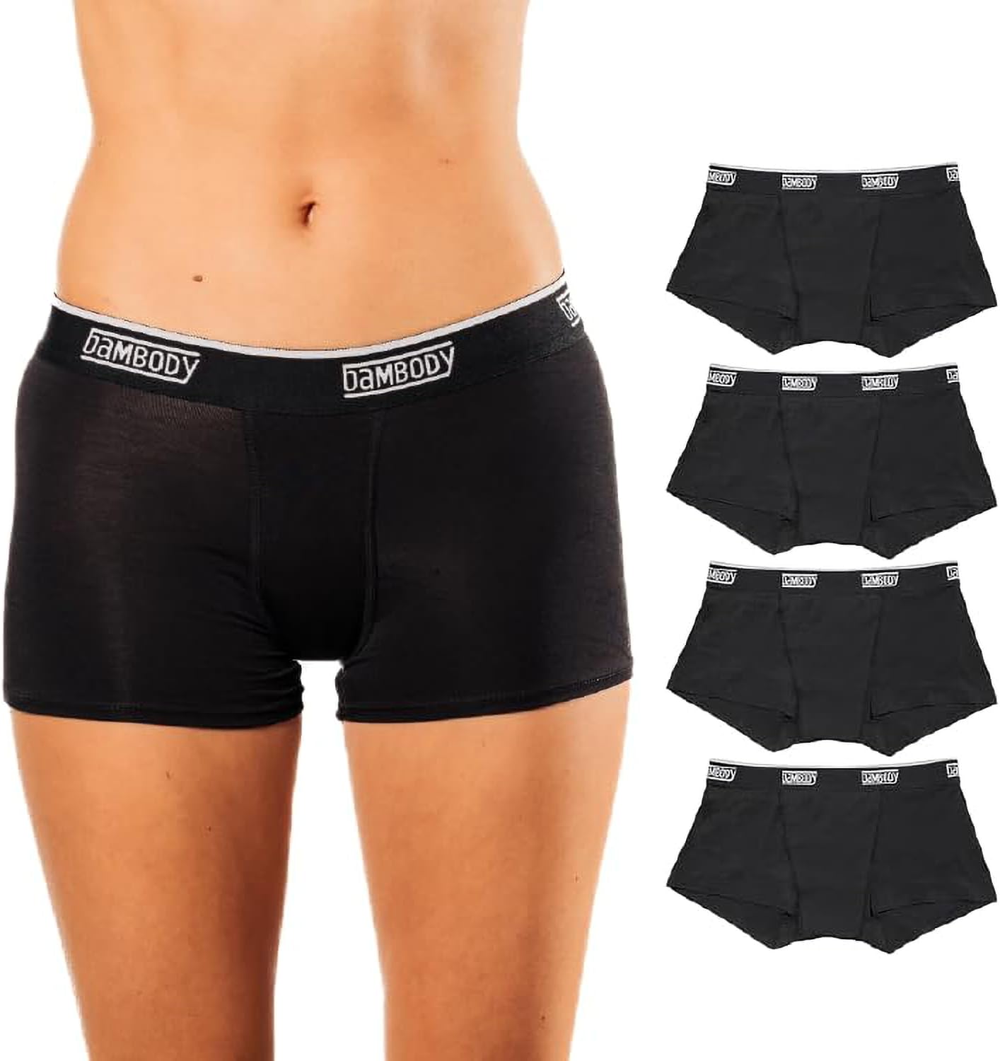 Bambody Absorbent Boy Short, Special Period Underwear for Women and Teens, Uniqu...