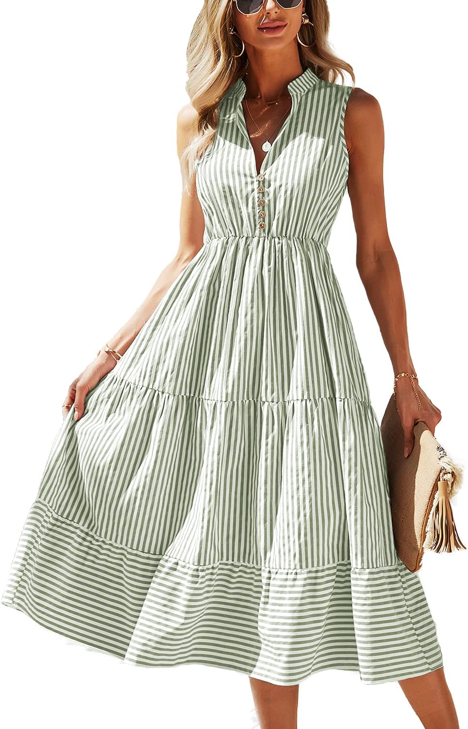 **Best BROVAVE Womens 2024 Summer Dress, Special Sleeveless Casual Dress with Co...