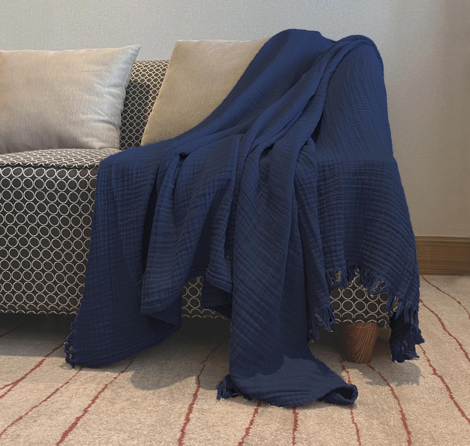 KyraHome Muslin Throw Blankets, Special 100% Organic Cotton Blankets for Couch,...
