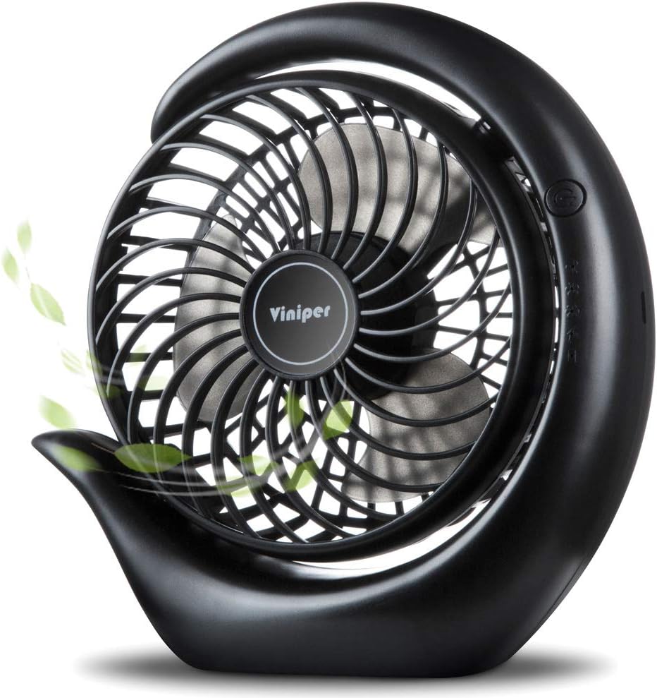 Viniper Portable Rechargeable Fan, Special Small Desk Fan, Innovative 3 Speeds F...