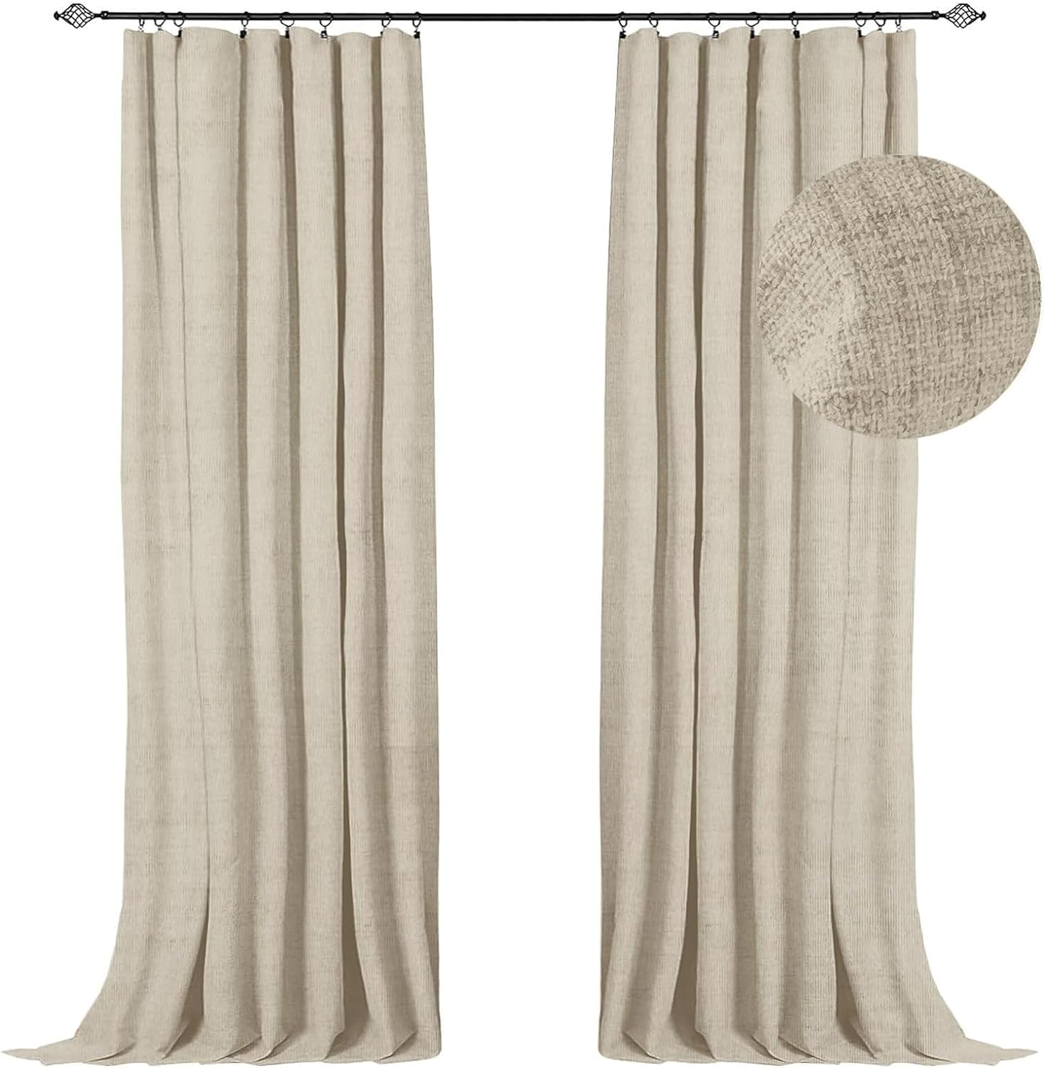 100% Blackout Shield Full Blackout Curtains for Bedroom 84 inch Length 2 Panels...