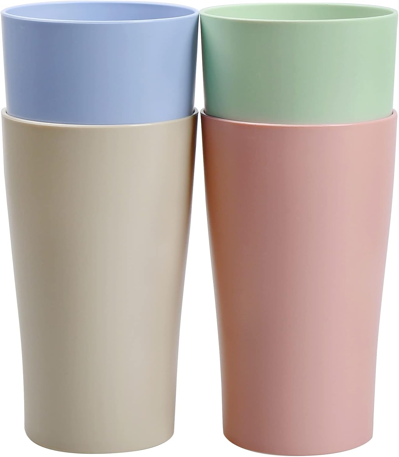 Greentainer 400ml Unbreakable Reusable Drinking Cup, Plastic Coffee, Tea, Water,...