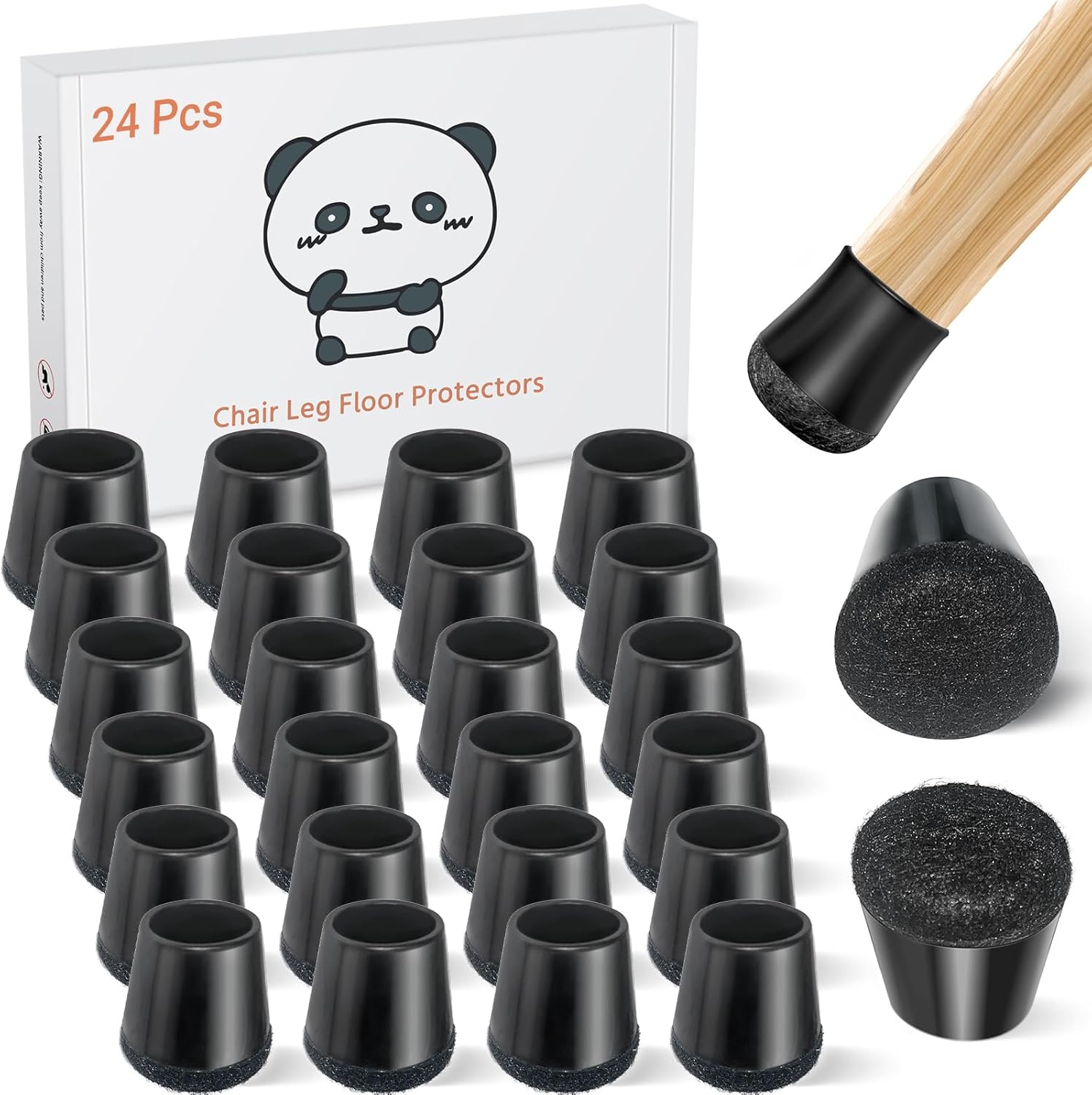 Silicone Chair Leg Floor Protectors, Special Rubber Felt Furniture Pads, Innovat...