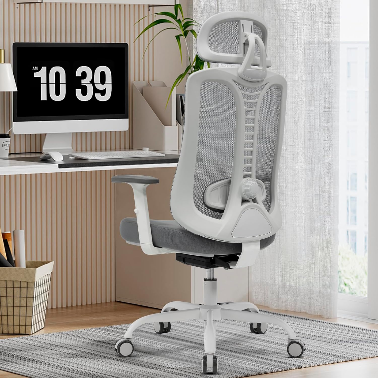 Magic Life Ergonomic Office Chair, 4 Gear Adjustable Home Desk Chair,Adjustable...