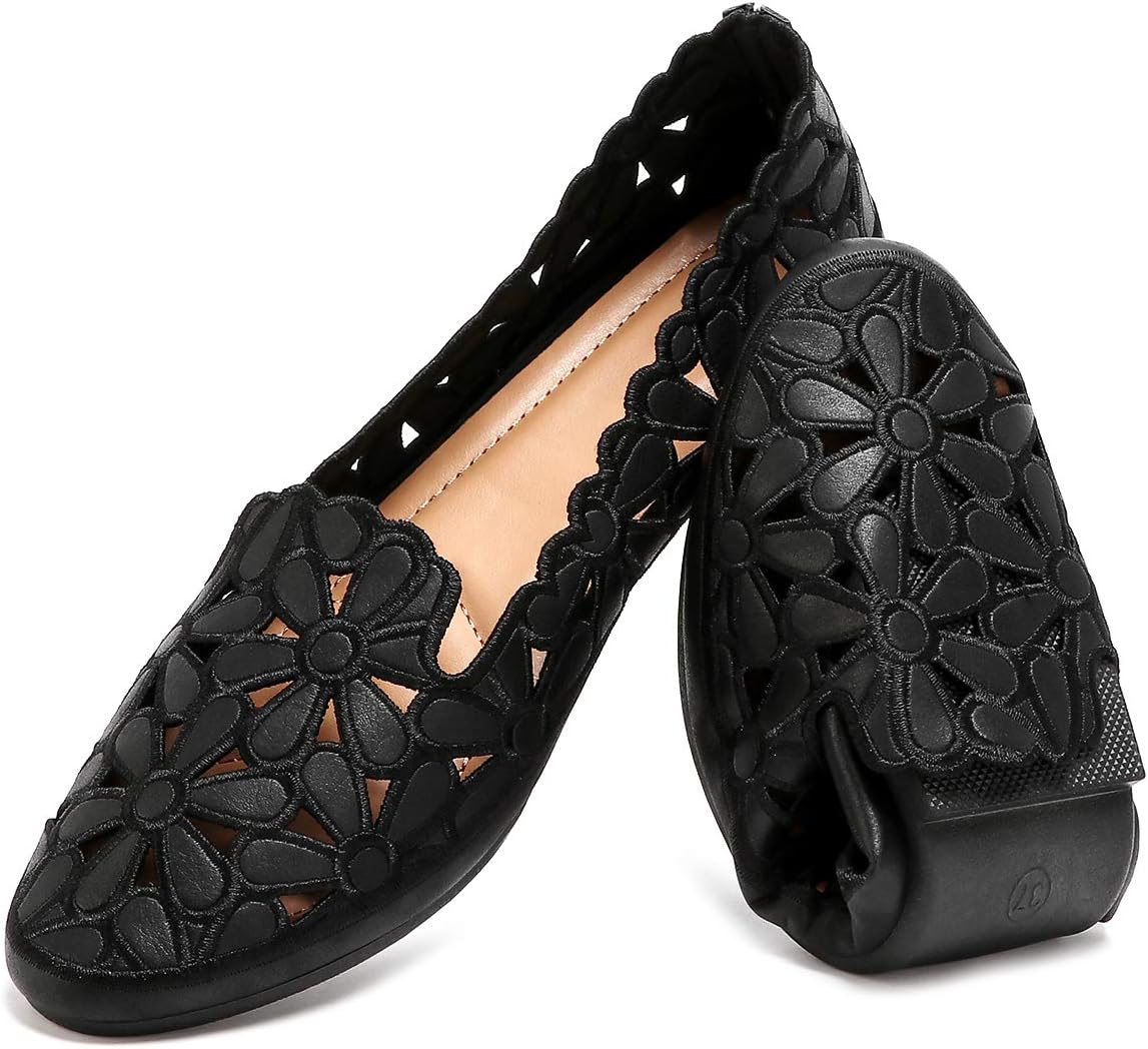 HEAWISH Women’s Floral Ballet Flats, Special Slip-On Shoes for Women, Innovative...