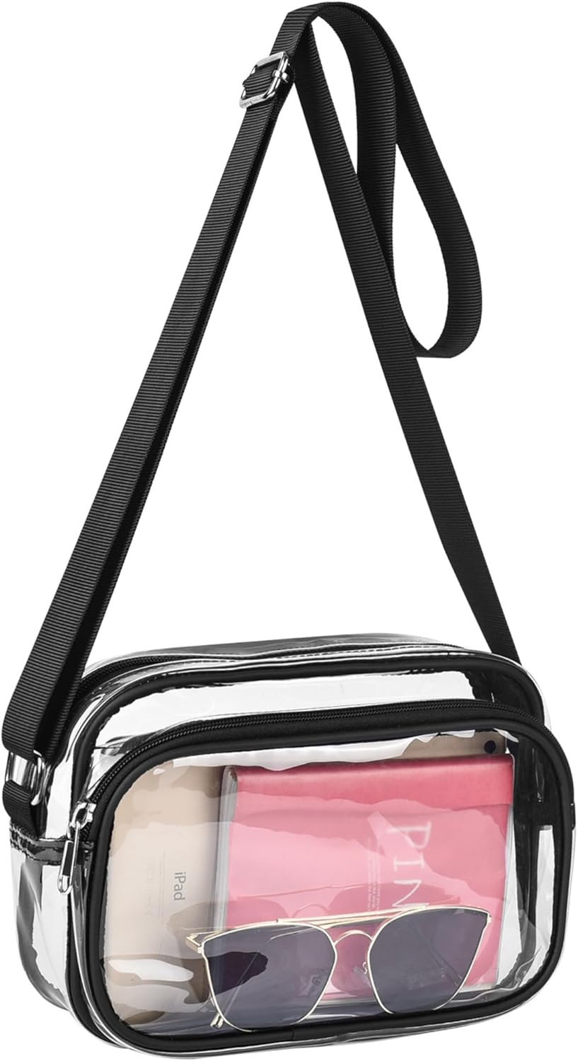 Clear Bag for Stadium Events, Special Clear Purse Stadium Approved with Front Po...