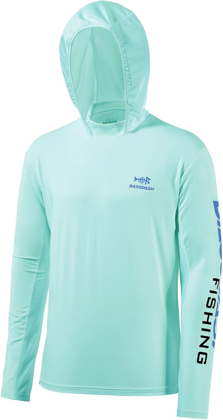 BASSDASH UPF 50 Men’s UV Sun Protection Shirt, Special Long Sleeve Performance F...
