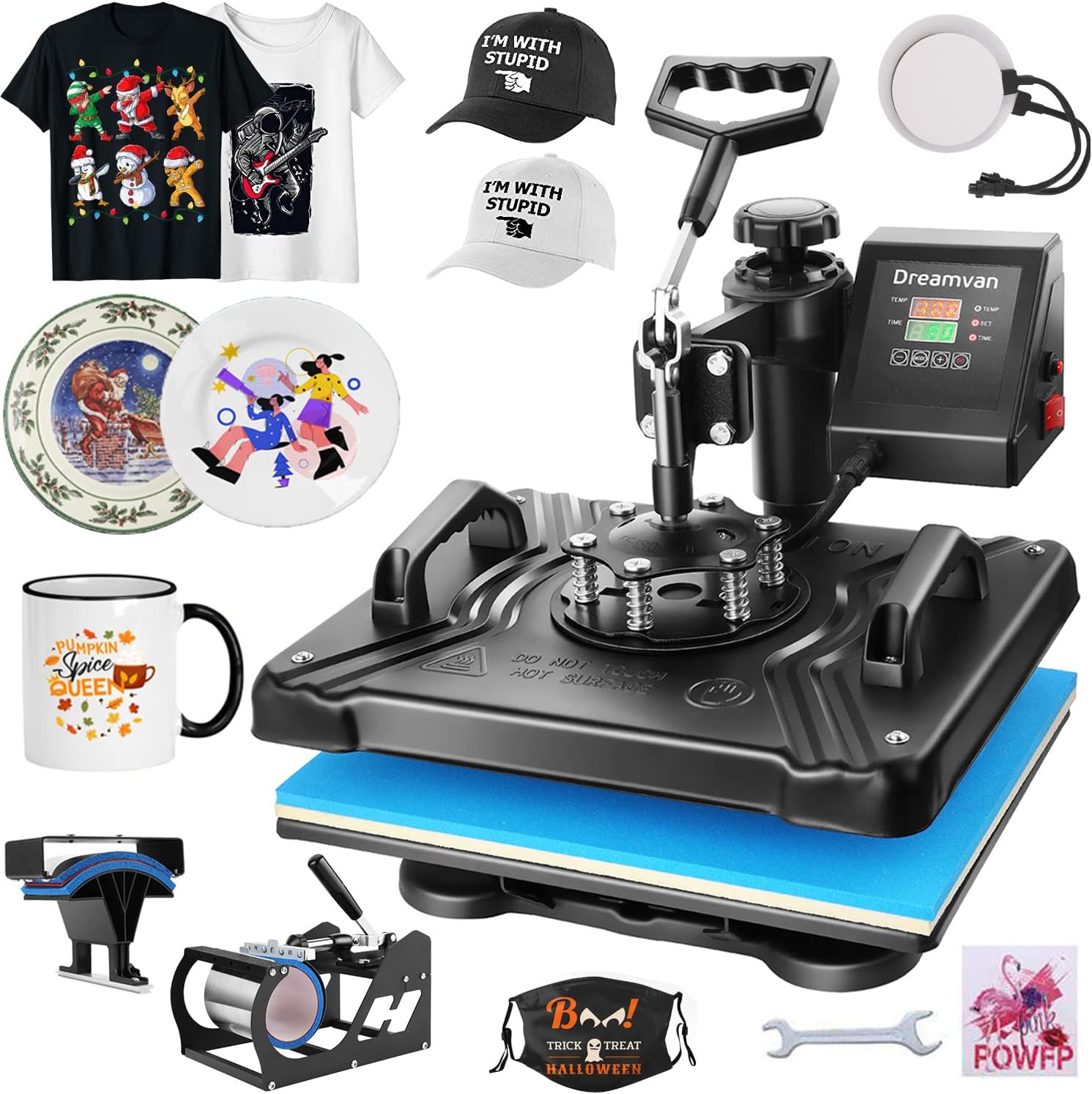 Heat Press,5 in 1 Multifunctional Tshirt Printing Machine 15"x12" Digital Indust...