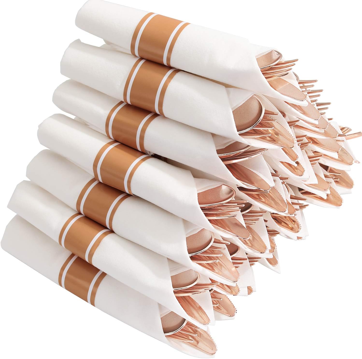 Supernal Set, Special 30packs Rose Gold Plastic Silverware, Innovative Pre Rolle...