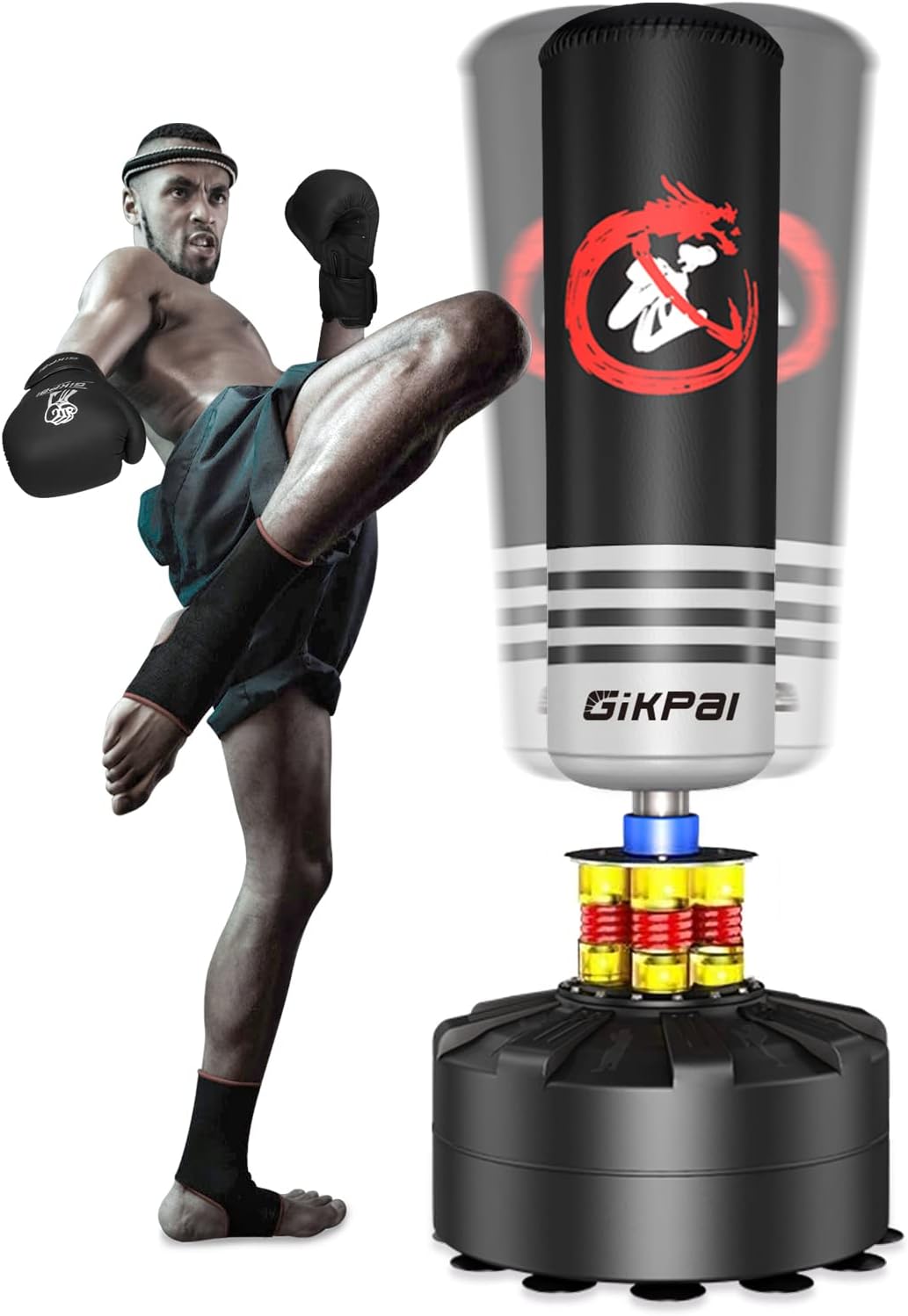 GIKPAL Freestanding Punching Bag, Heavy Boxing Bag with Stand for Adult Teens Ki...