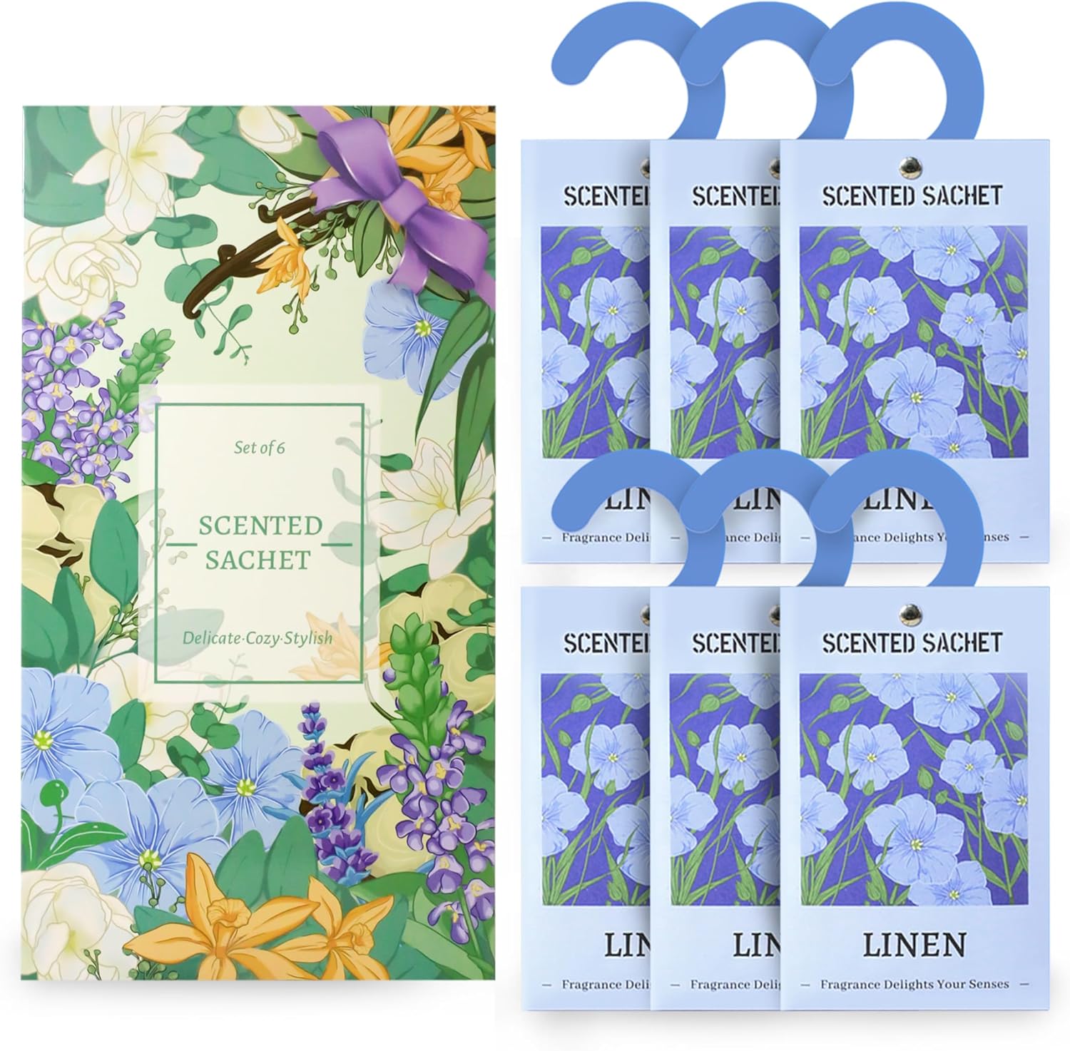 DERDUFT Scented Sachet Bags, Wardrobe Sachets, Hanging Sachets Aromatherapy Fres...