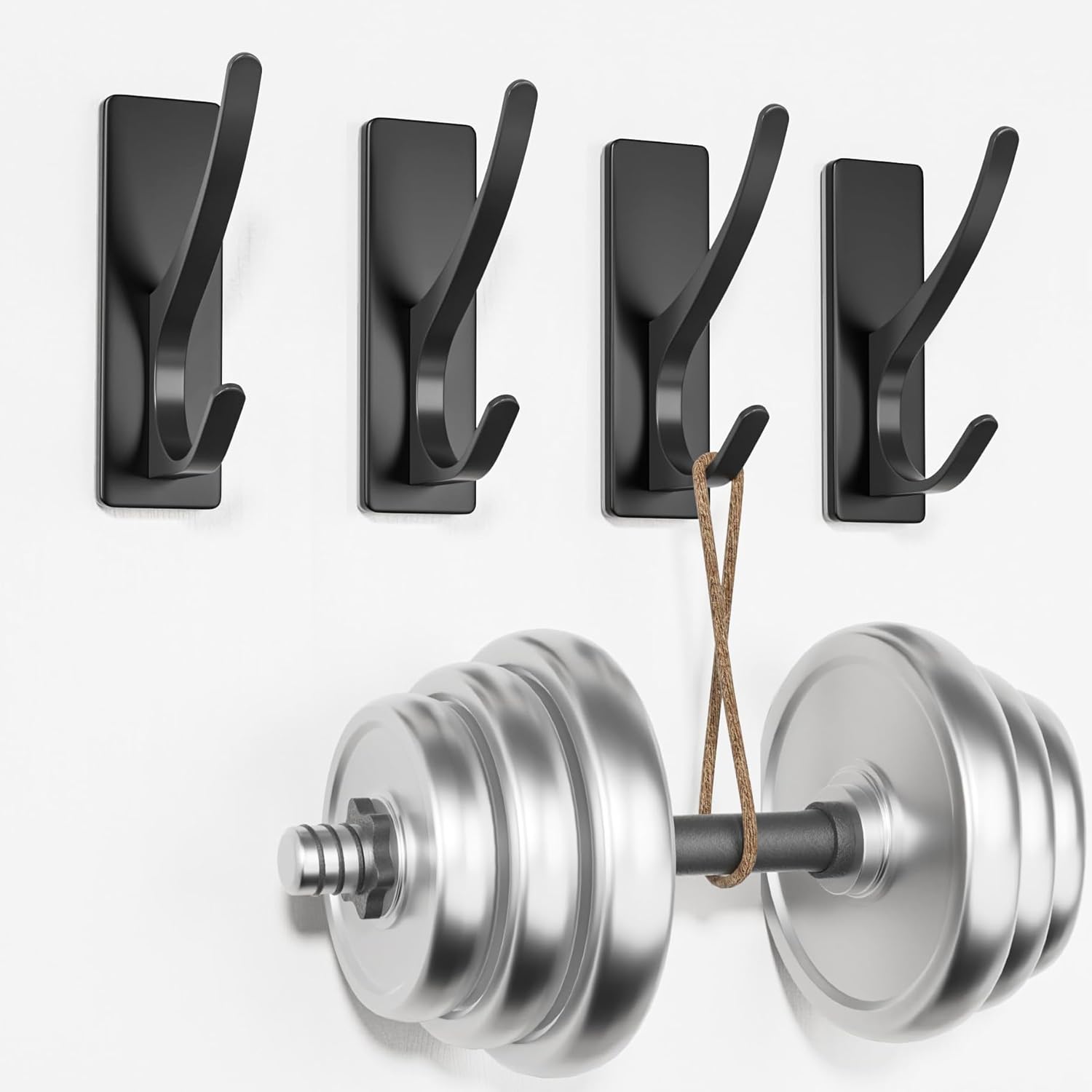 Self Adhesive Coat Hooks for Hanging: Heavy Duty Stainless Wall Hook for Towel,...