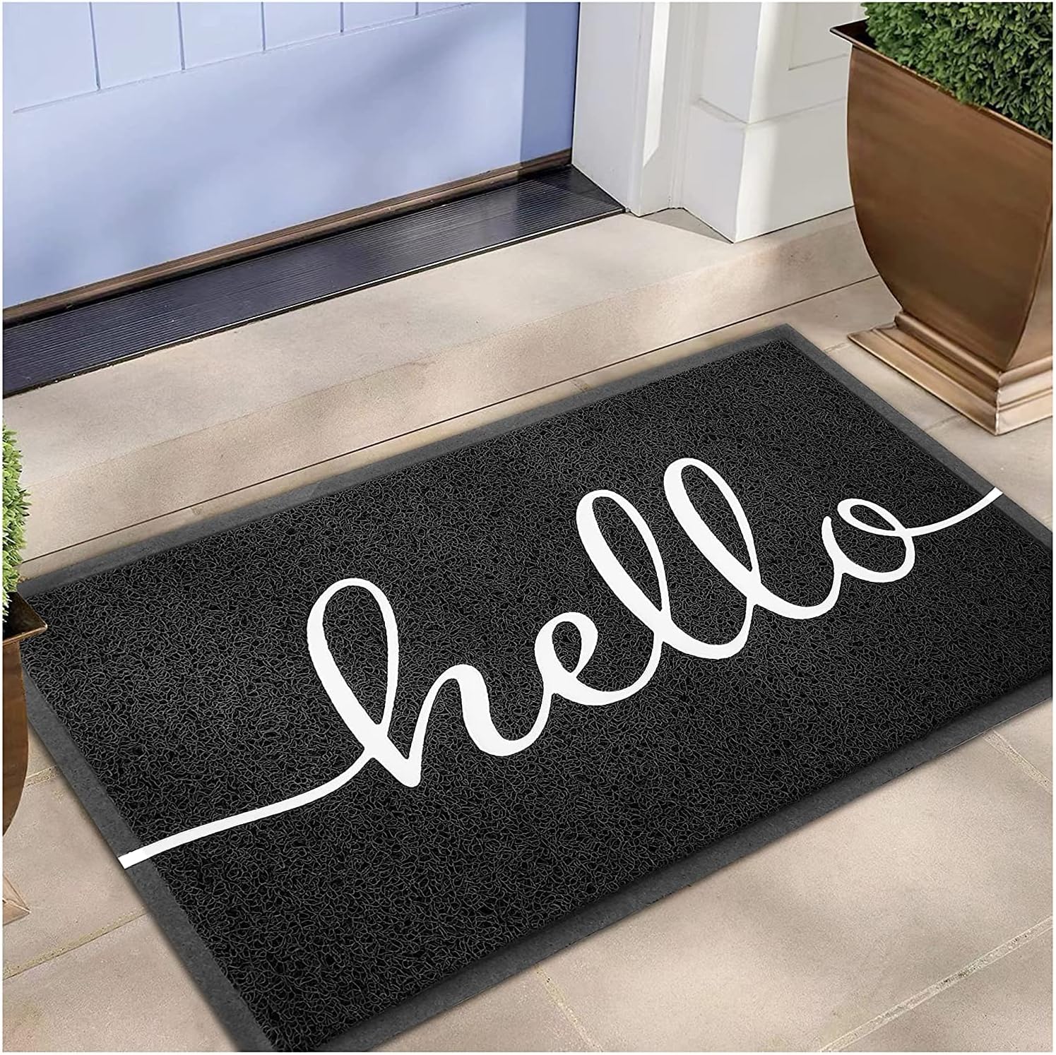 EARTHALL Door Mat Outdoor Indoor Hello Doormat, 30"x17.5", Durable Floor Mat Non...
