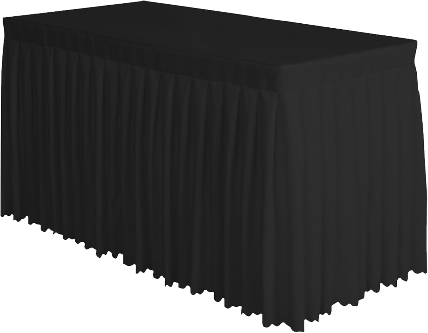 Surmente 10 Pack Black Table Skirt, Special Polyester Tablecloth for Weddings, A...