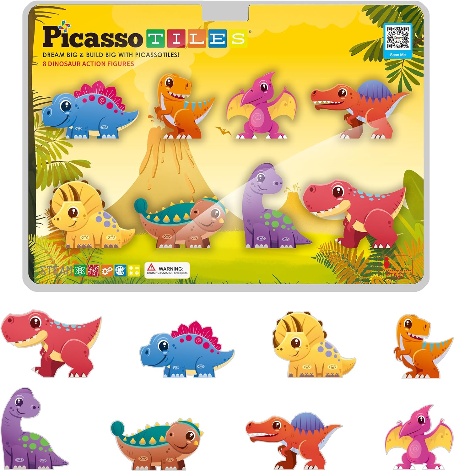 PicassoTiles Magnet Tiles Building Blocks, Special Magnetic Construction Build a...