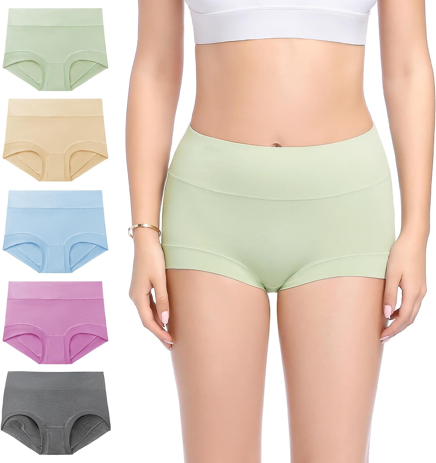 Molasus Cotton Boy Shorts Underwear for Women Ladies Boyshorts Multipack XL Mult...