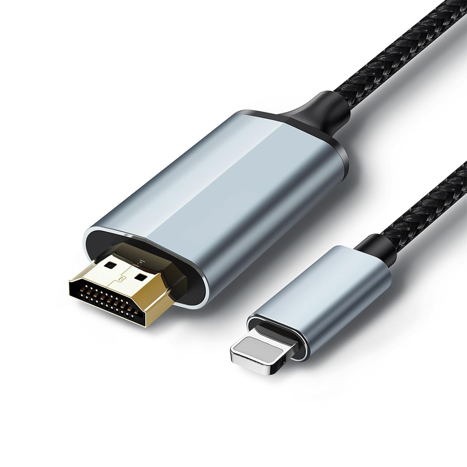 lulaven Lightning to HDMI Adapter, HDMI Cable for iPhone to TV Compatible with i...