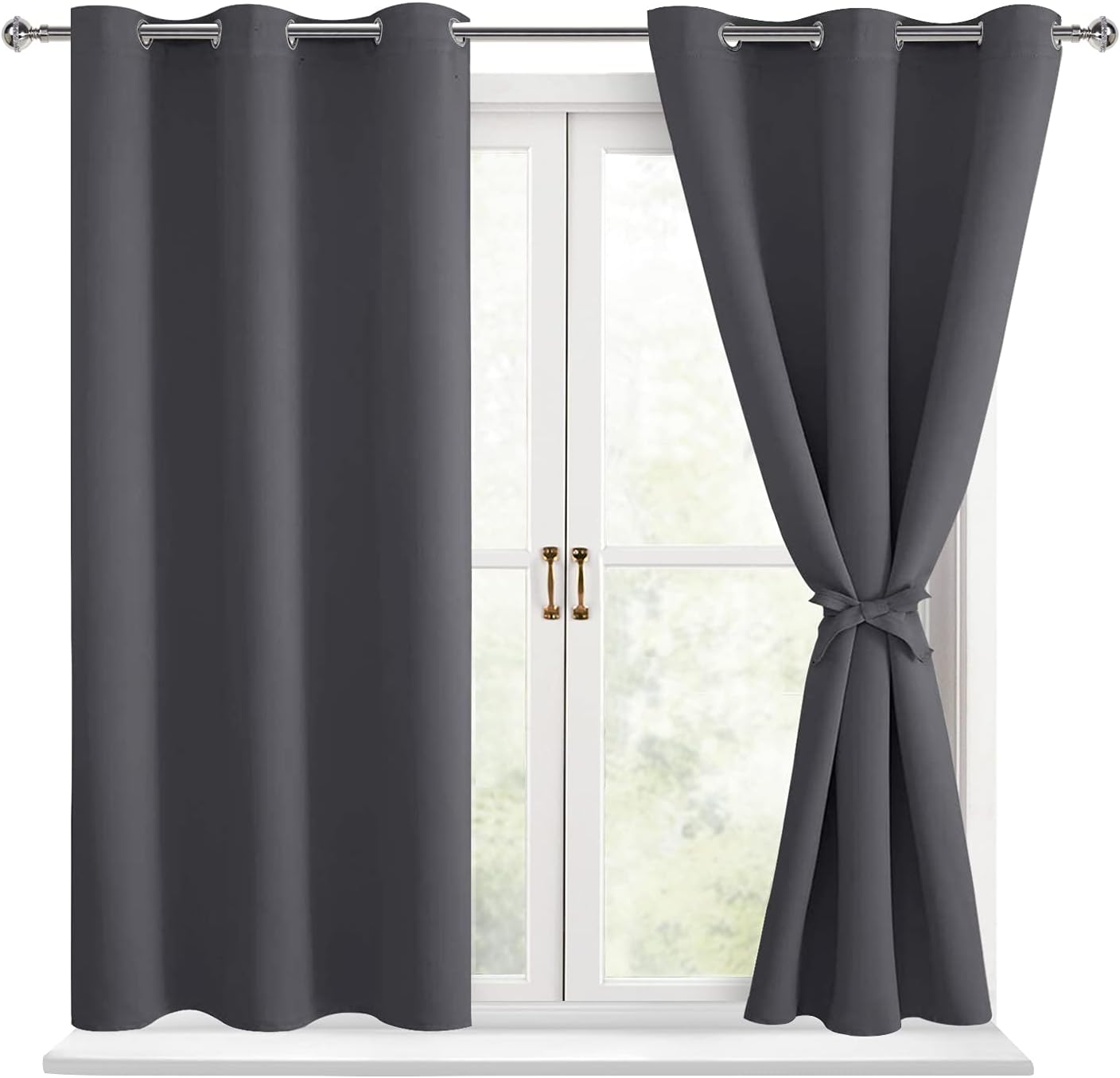 Hiasan Short Blackout Curtains for Bedroom - Thermal Insulated & Light Blocking...