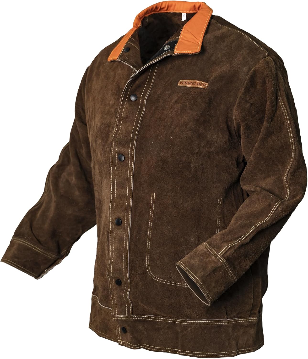 YESWELDER Leather Welding Jacket, Special Heavy Duty Welder Jacket, Innovative H...