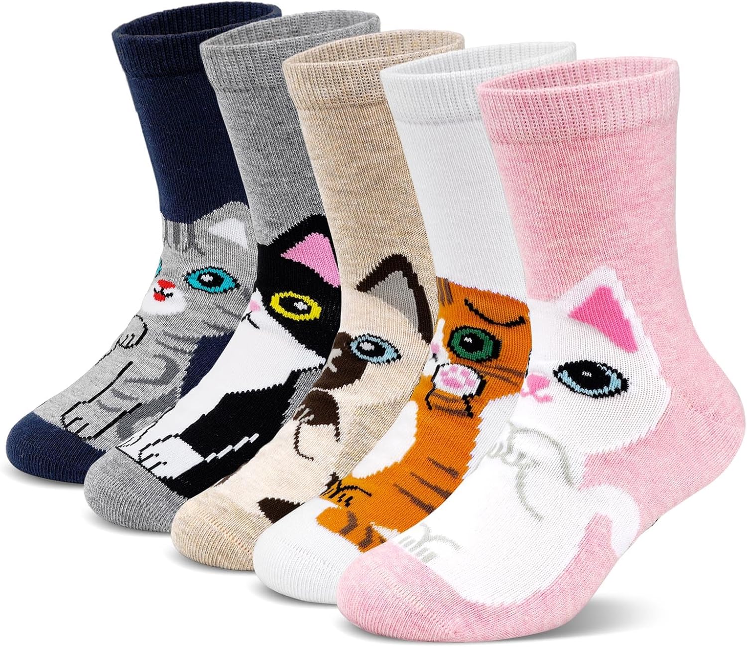 PUTUO Kids Girls Animal Socks: Children Ankle Cotton Socks Girls Novelty Funky C...
