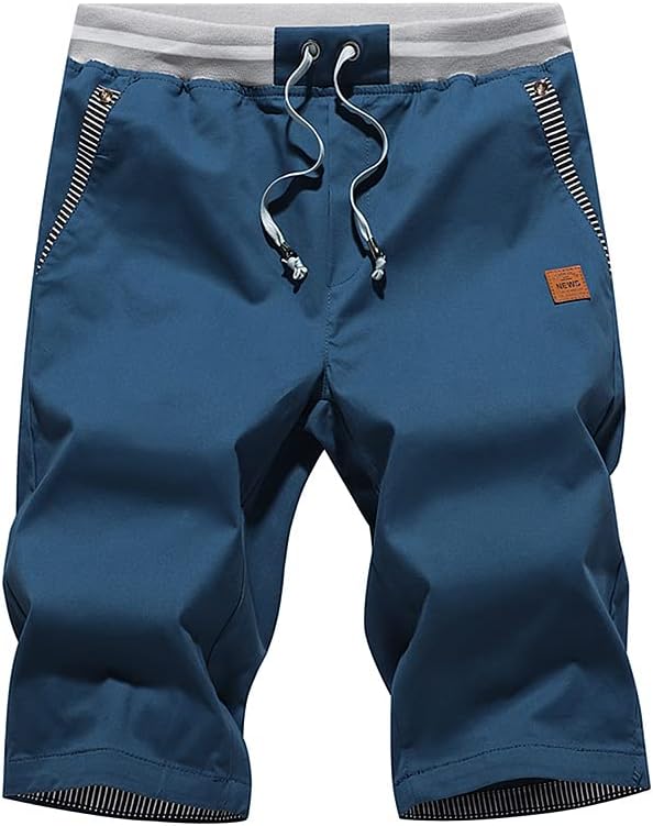 Tansozer Men's Shorts Casual Classic Fit Drawstring Summer Beach Shorts with Ela...