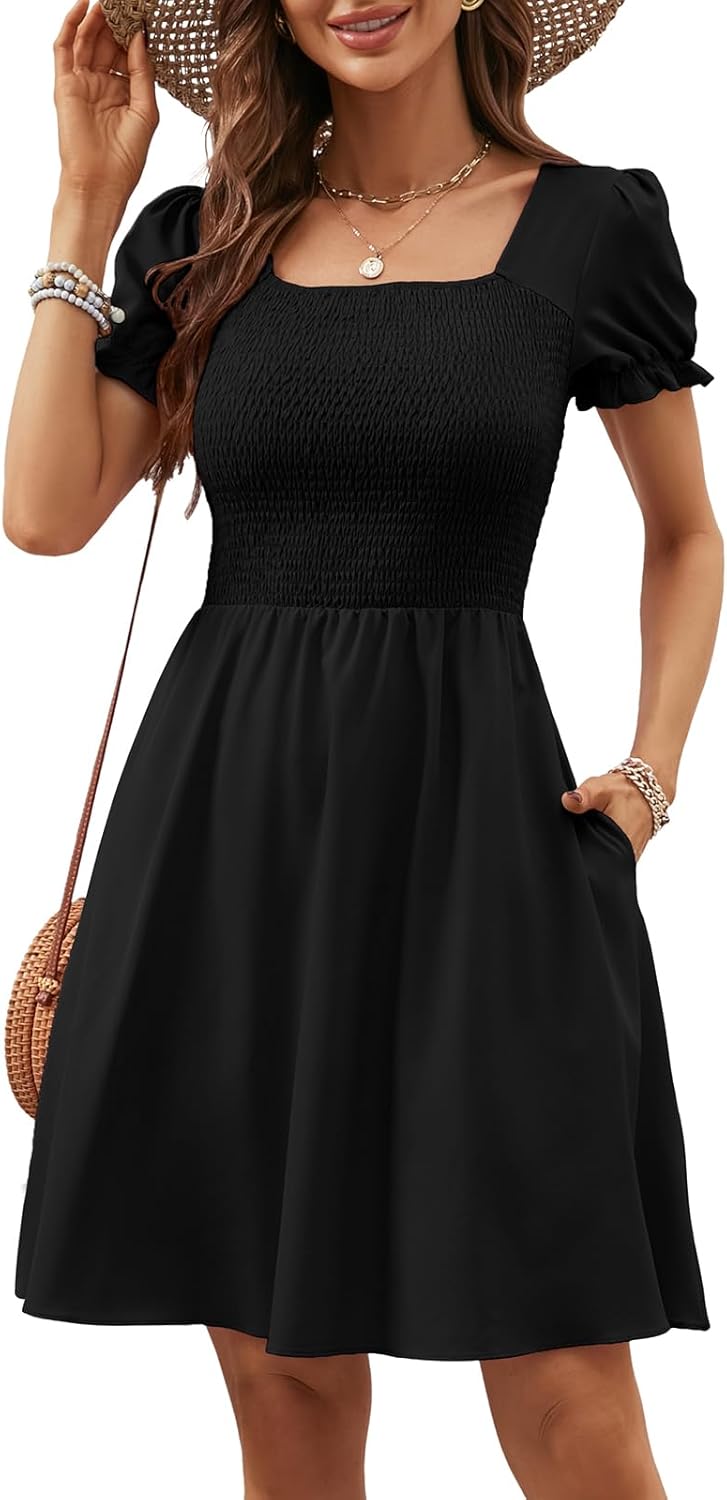 Berydress Women's Summer Dresses, Special Short Sleeve Dresses with Pockets, Uni...