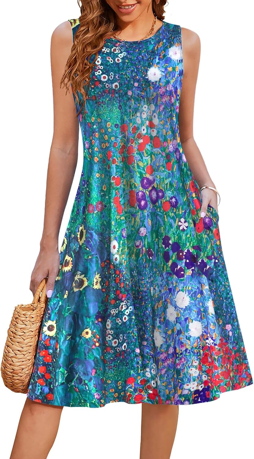 HOTOUCH Summer Casual Dresses, Special Sleeveless Midi Dress for Women, Innovati...