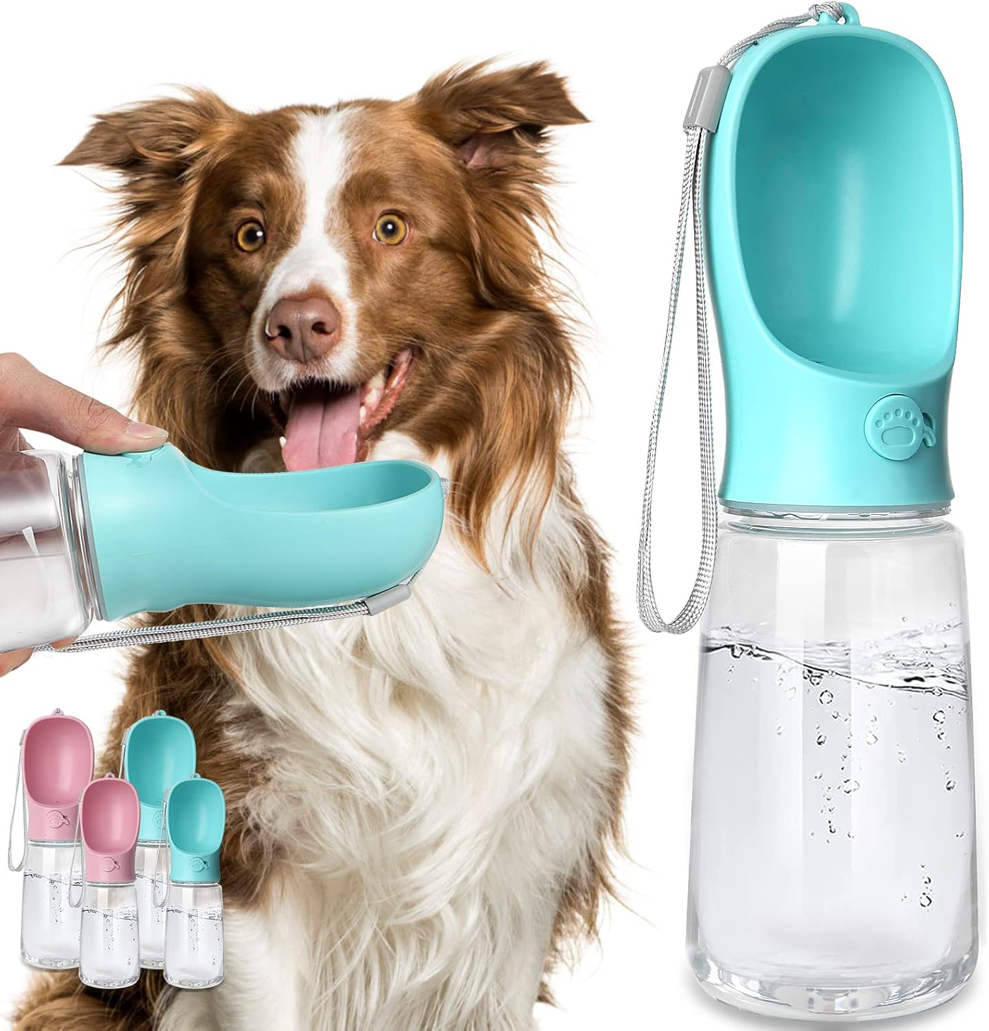 Kalimdor Dog Water Bottle, Leak Proof Portable Puppy Water Dispenser with Drinki...