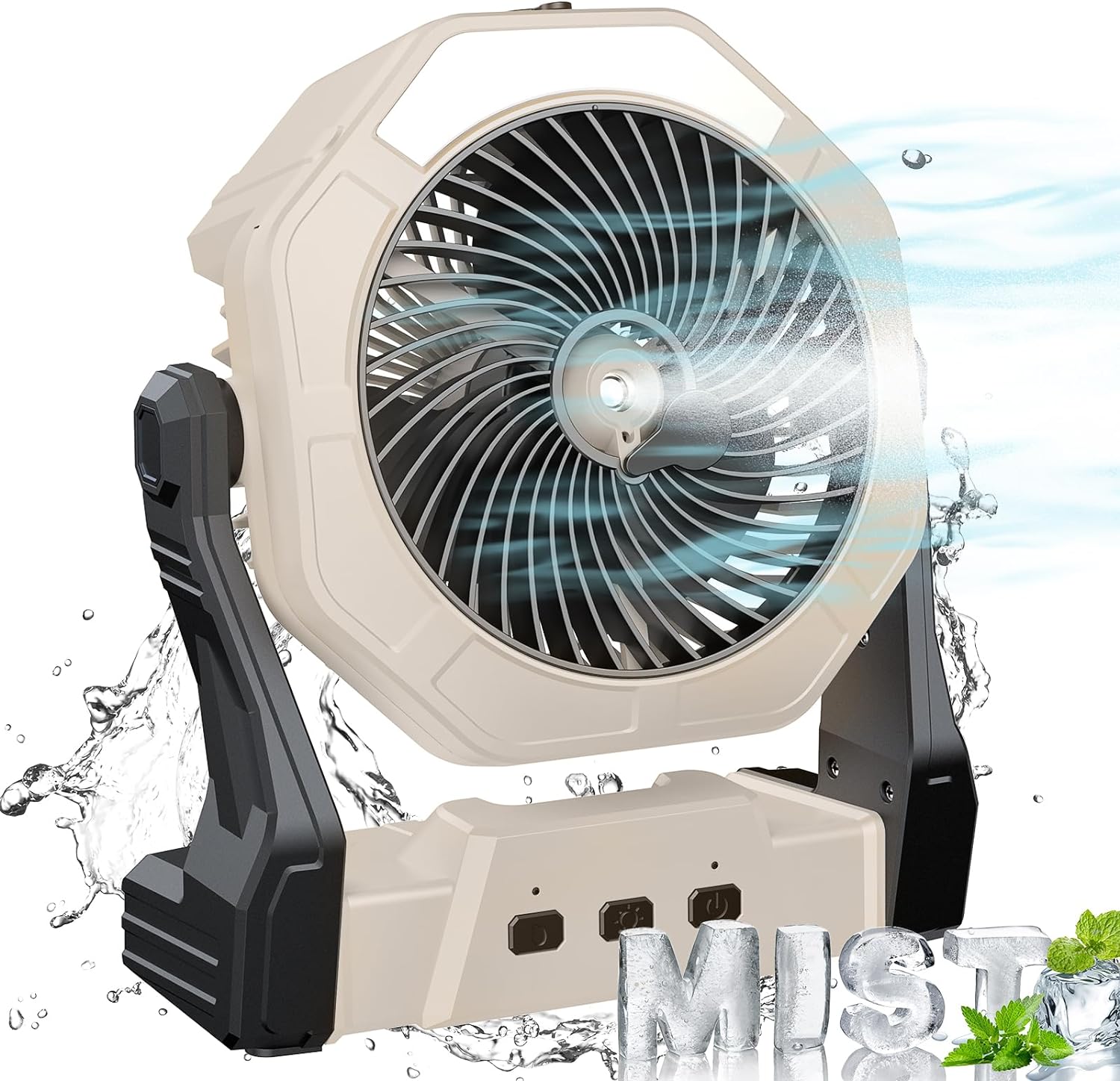 Ausic Portable Misting Fan, Special Misting Fan with 10000mAh USB Rechargeable B...