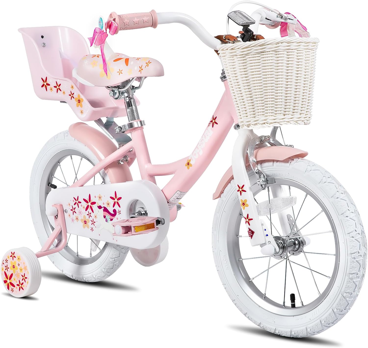 JOYSTAR Unicorn Girls Bike for 2-9 Years Old Kids, 12 14 16 18 Inch Kids Bike wi...