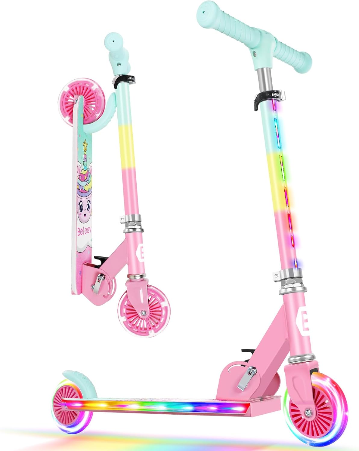 BELEEV V2 Scooters, Special Kids Scooter with Light-Up Wheels, Innovative and Fu...