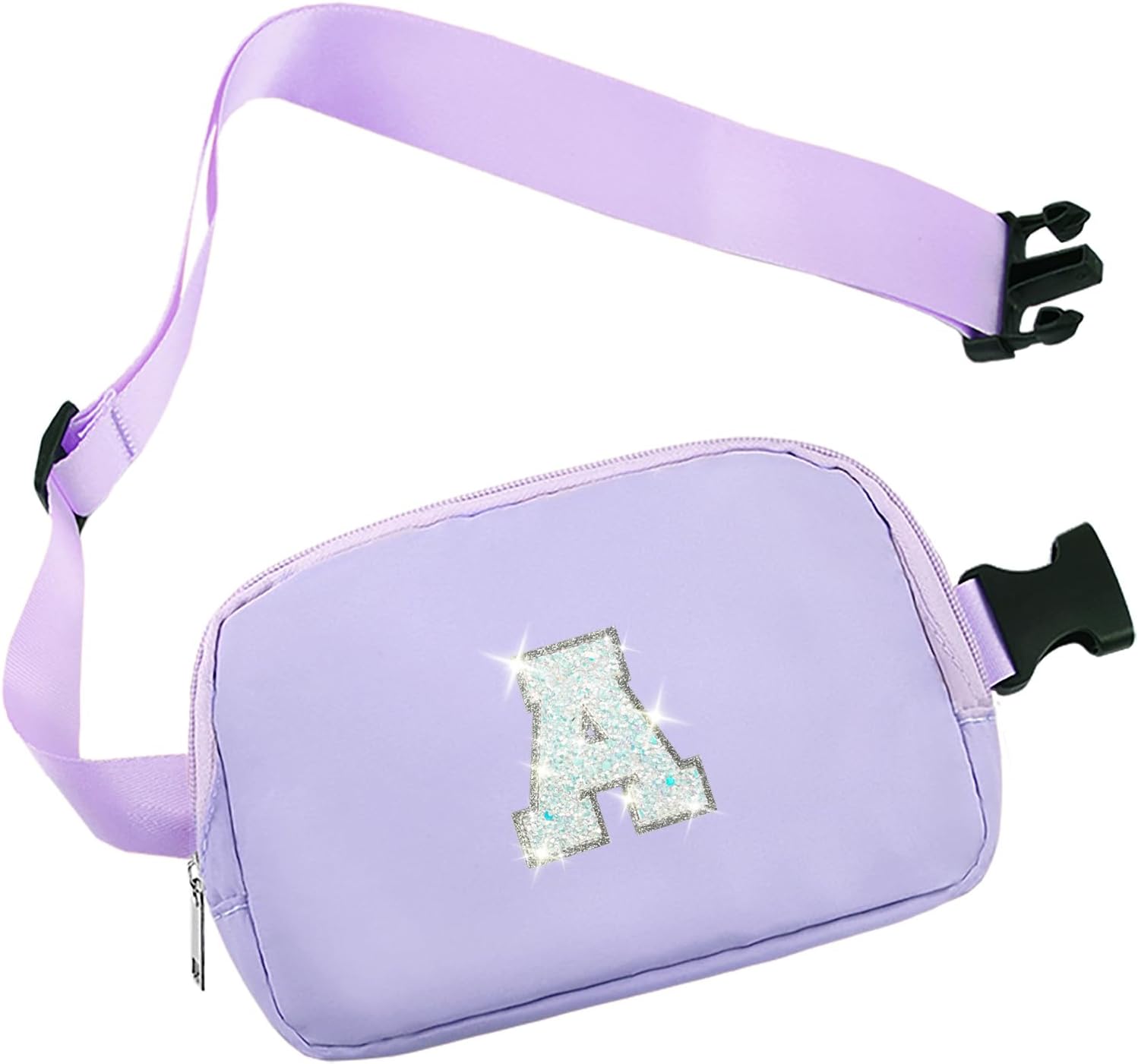 COSHAYSOO Purple Belt Bag Crossbody Initial Fanny Waist Pack Small Travel Essent...