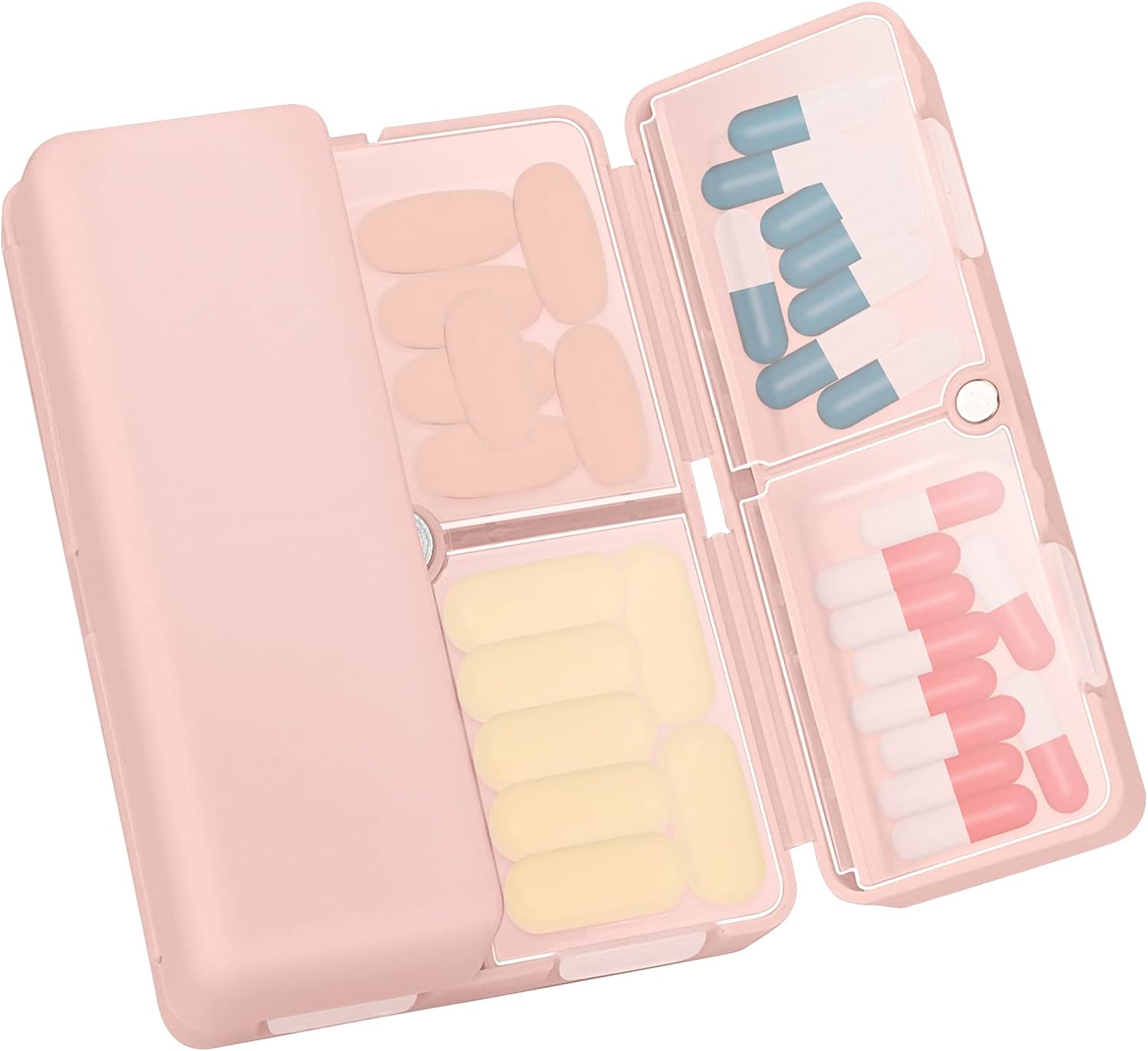 Simpolor 7 Day Pill Box Organiser, Medicine Storage Box, [Folding Design][Large...