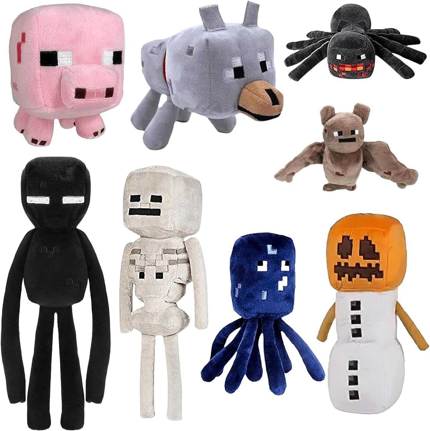 8Pack Game Plush Snow Golem Plush, Special Enderman Plush for Children, Unique B...