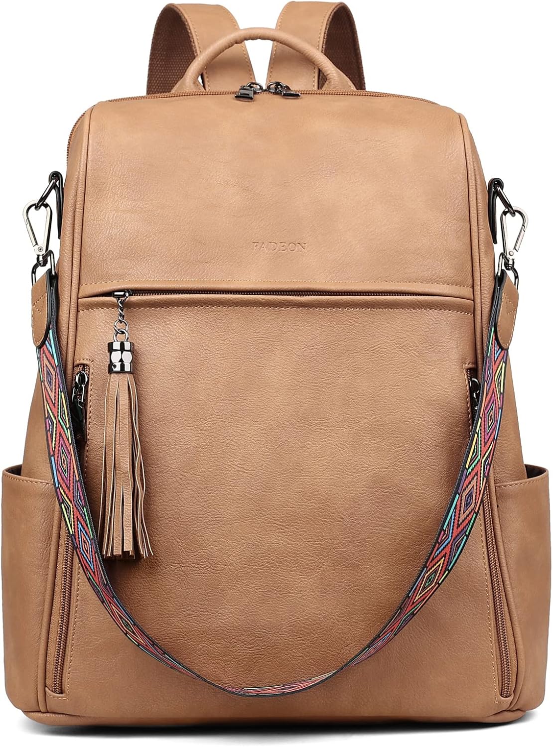 Unique FADEON Laptop Backpack Purse for Women, Special Designer PU Leather Lapto...
