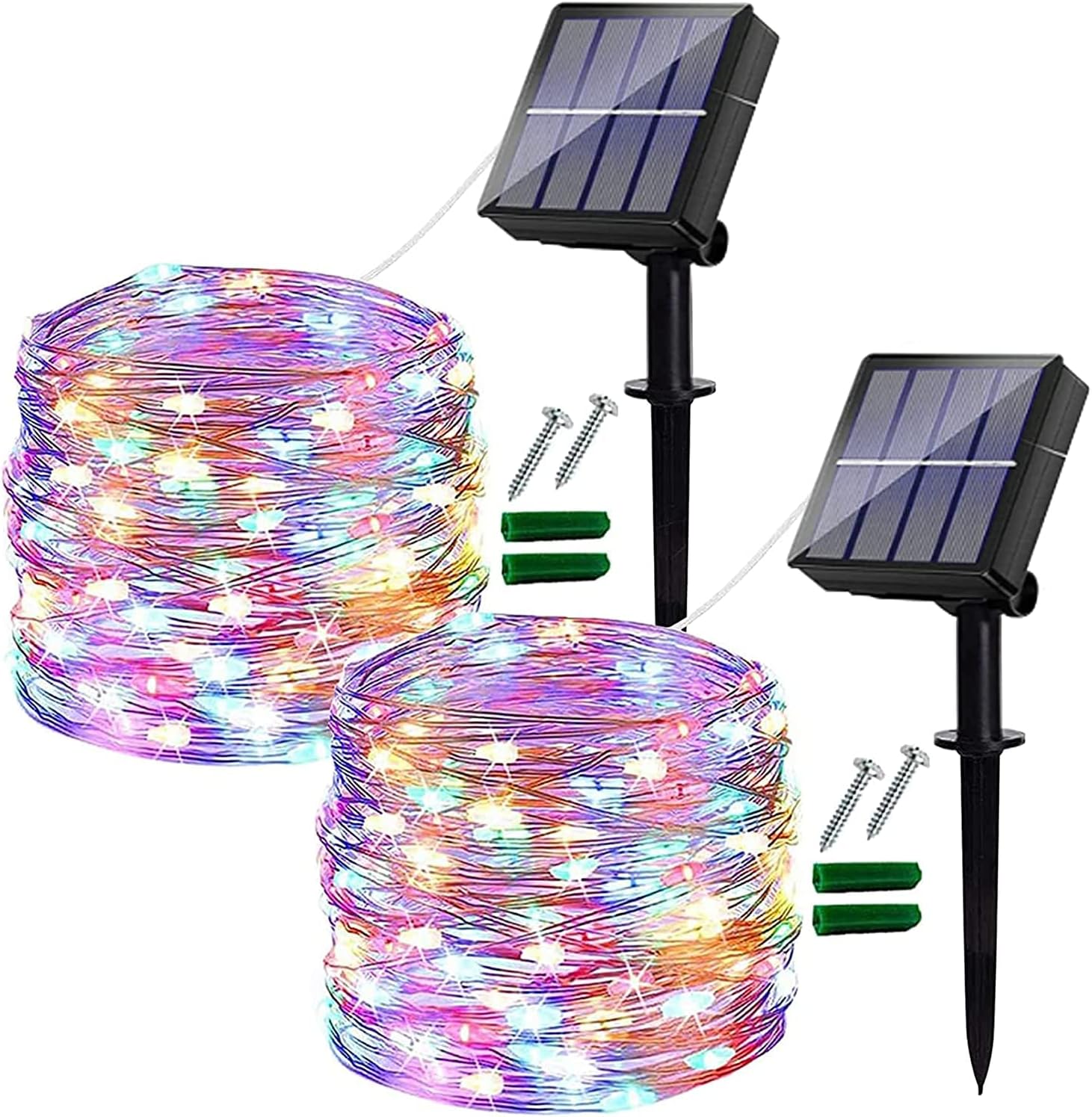 Ligarko Solar Fairy Lights Outdoor, 2 Pack Each14M/46Ft Garden Lights Solar Powe...