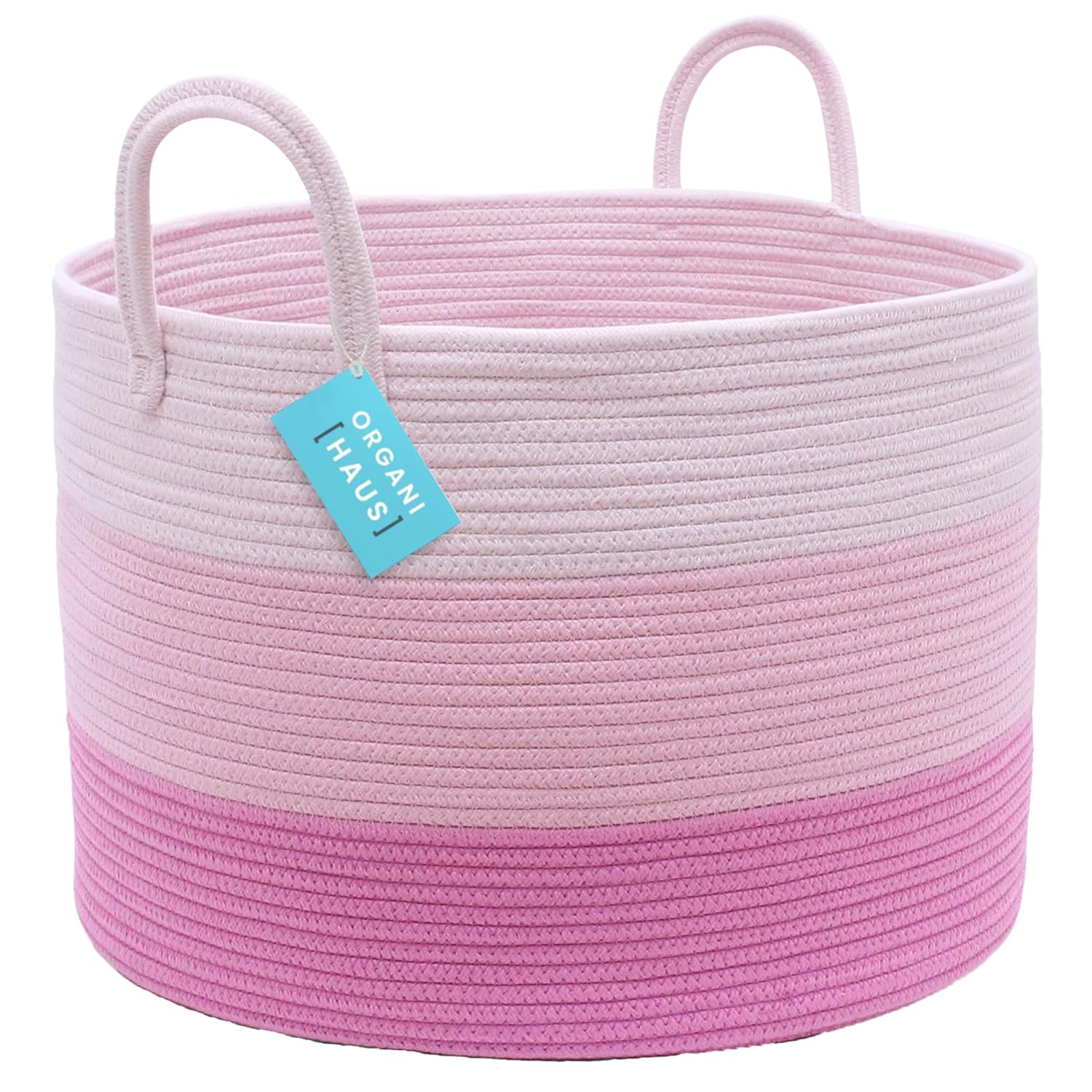 OrganiHaus Pink Baby Laundry Baskets, Special Extra Large Basket for Blankets, U...