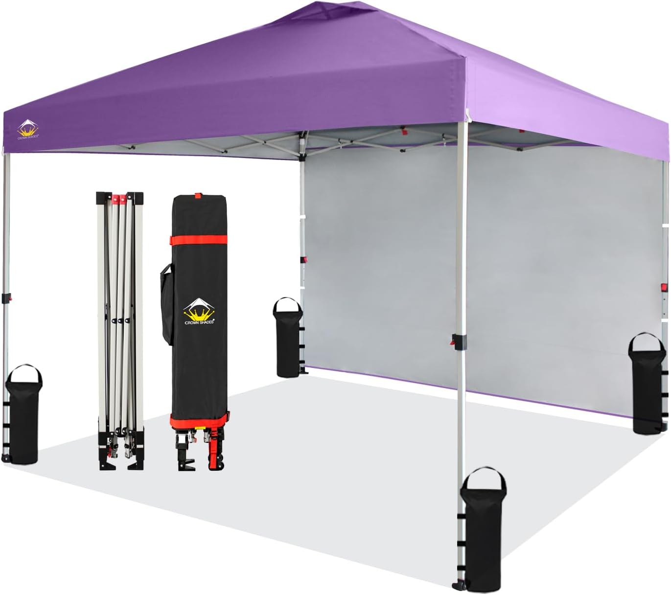 CROWN SHADES 10x10 Pop Up Canopy, Innovative Beach Tent with One Push Setup, Uni...