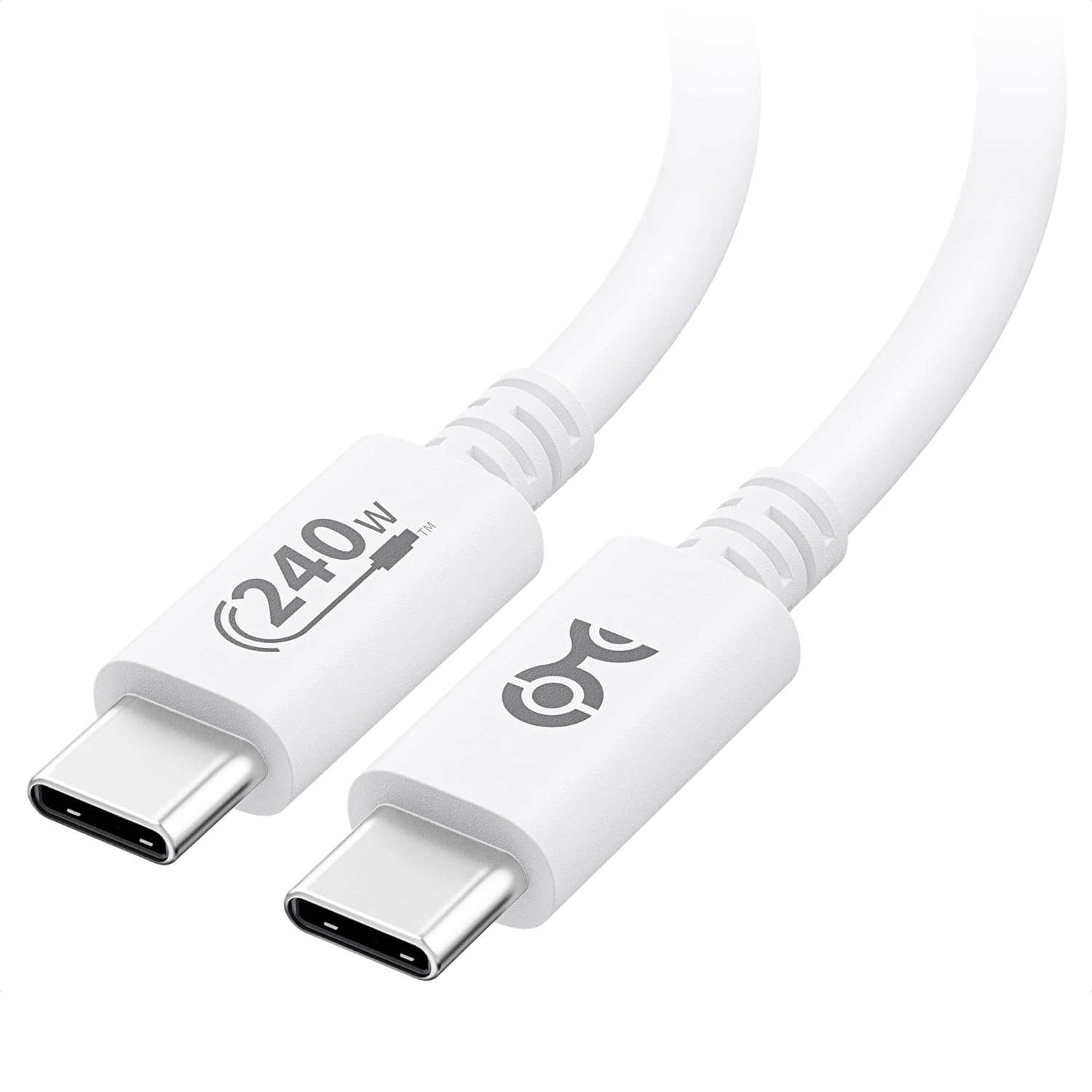 Cable Matters [USB-IF Certified] 240W USB C Cable 6.6 ft in White for MacBook Pr...
