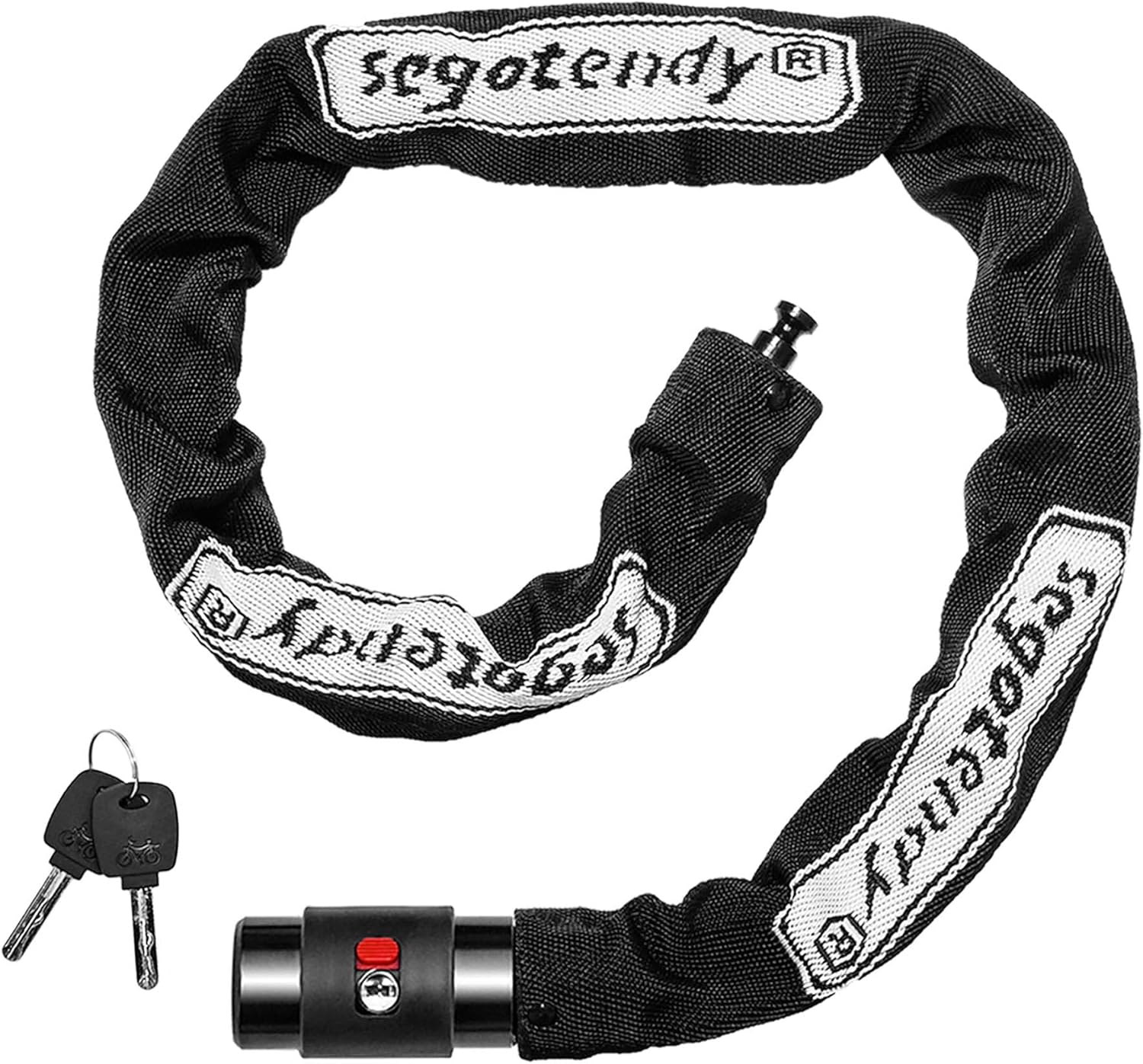 Segotendy Bike Lock, 8mm 1020g Bike Locks High Security, Bike Chain Lock with 2...