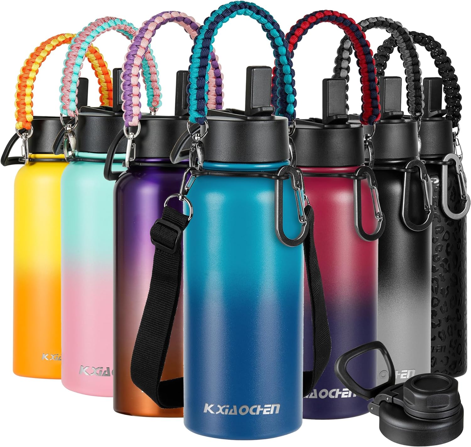 Insulated Water Bottle, Unique 32 oz Water Bottle with Paracord Handles, Special...