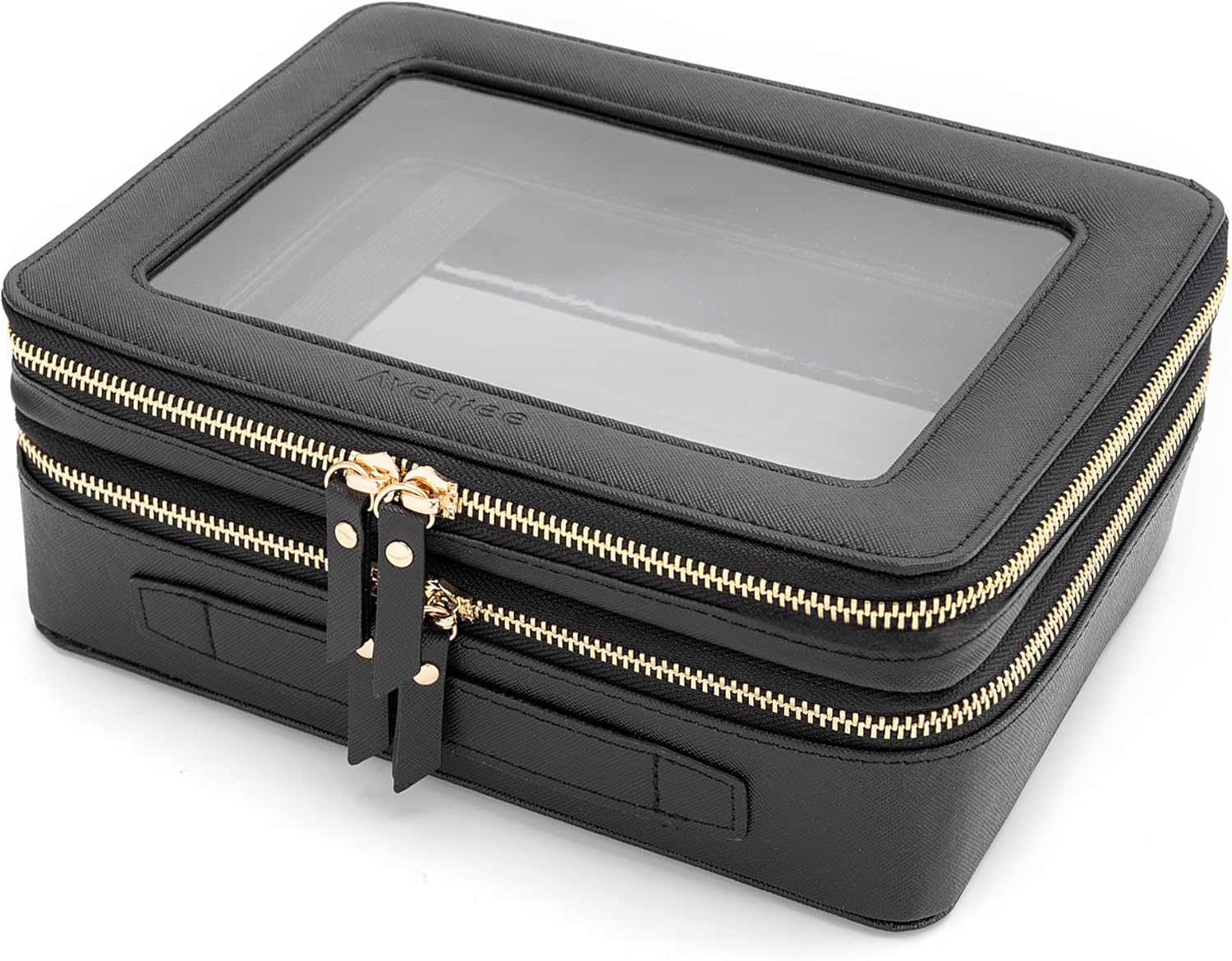 Aveniee Clear Makeup Bags, Double Layer Cosmetic Bags with a Separate Brush Comp...