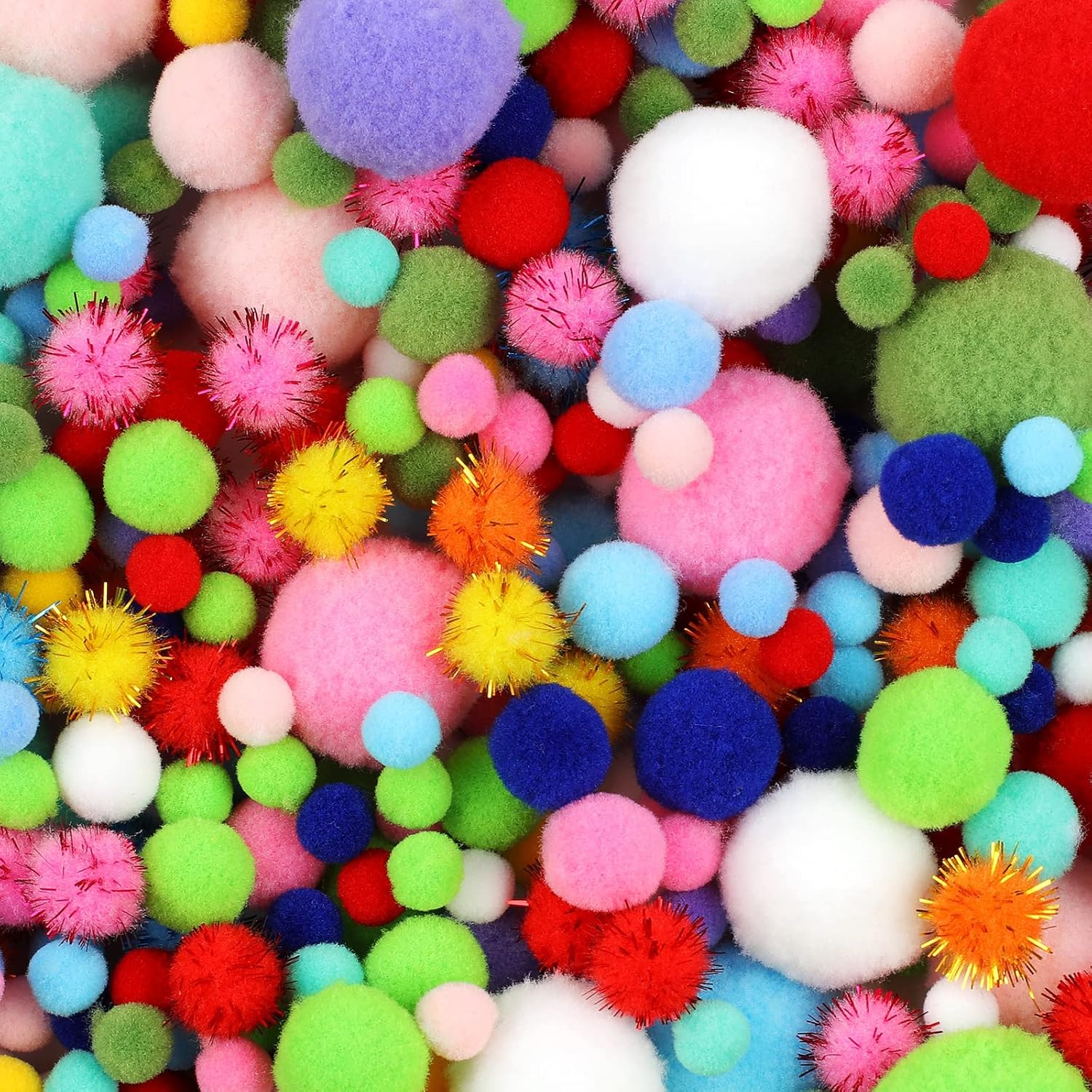 900 PCS Pom Poms, Special Multicolor Bulk Pom Poms for Arts and Crafts, Soft and...