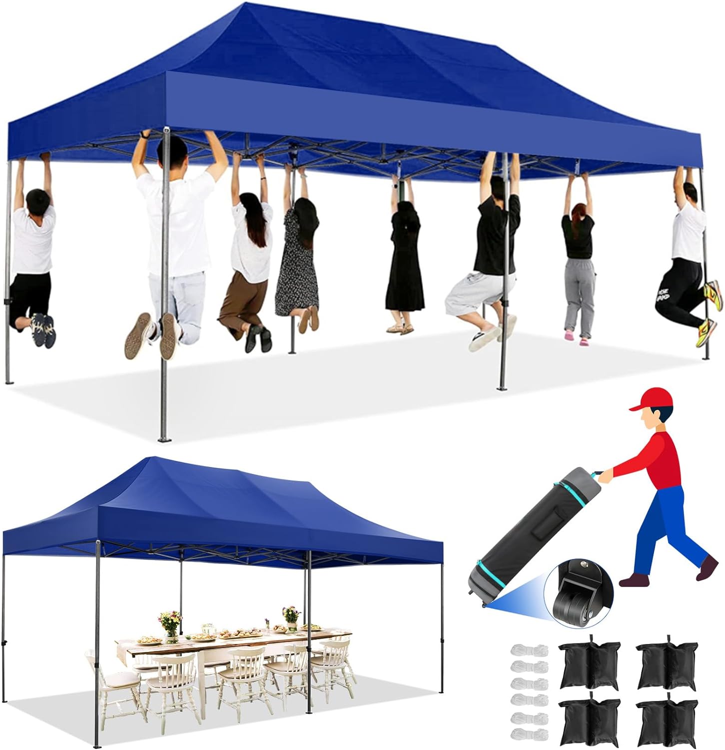 **Best Tooluck 10x20 Pop up Canopy Tent, Special Heavy Duty Tent for Easy Setup,...