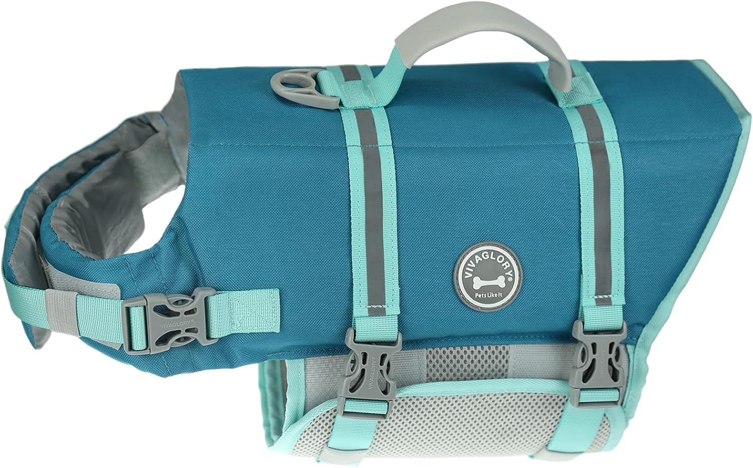 VIVAGLORY Ripstop Dog Life Jacket, Special Dog Swimming Vest for Small Medium La...