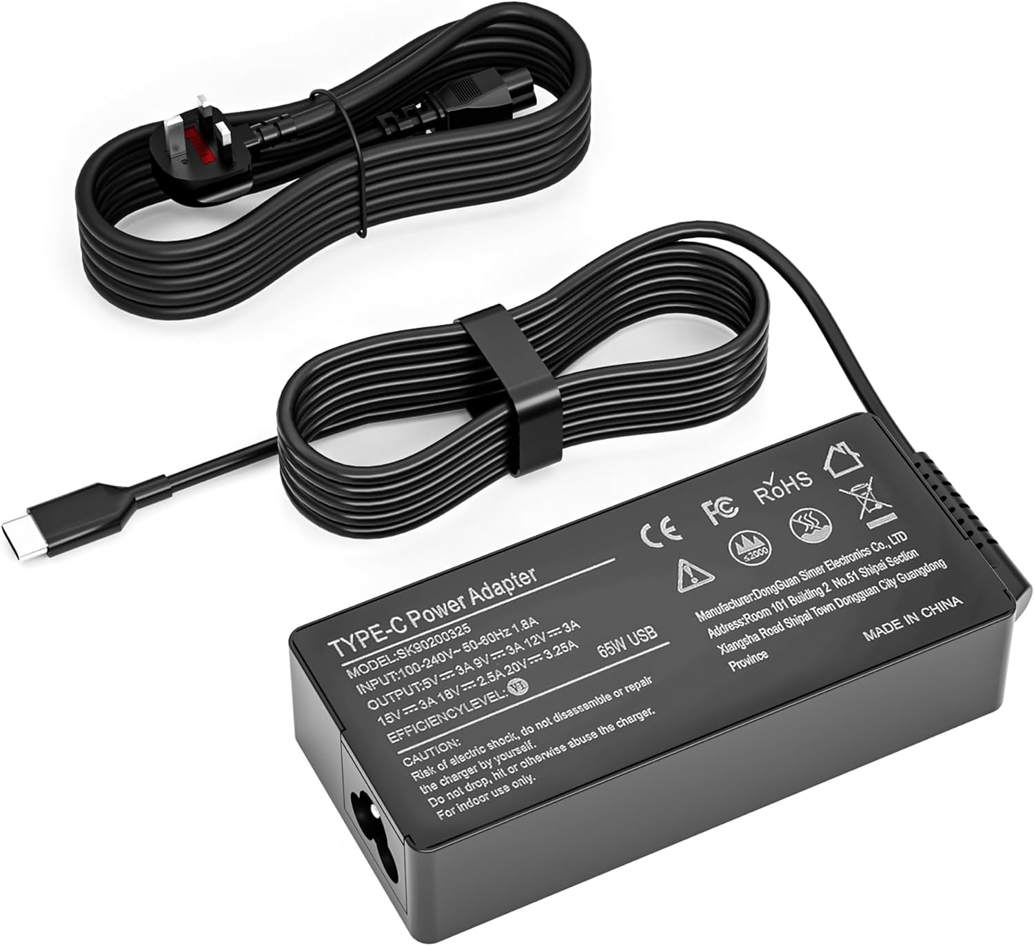 Lenovo Laptop Charger, 65W USB C Laptop Charger for Lenovo ThinkPad Yoga Chromeb...