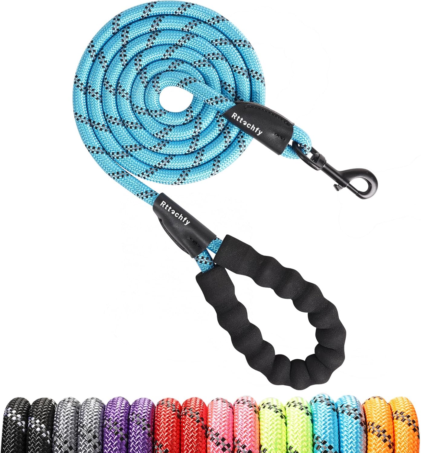 Rttochfy Dog Leash Heavy Duty - 2/4/5/6/8/10 Foot Rope Leash with Comfortable Pa...