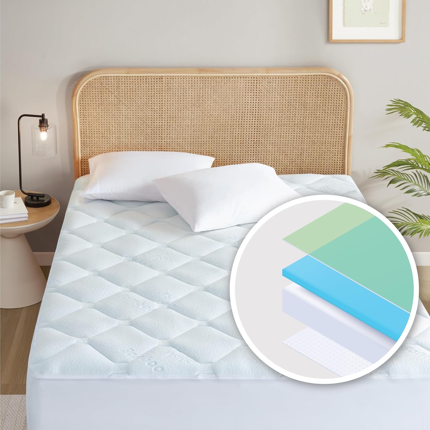 Degrees of Comfort 1 Inch Memory Foam Mattress Topper Single Bed, Mattress Pad w...