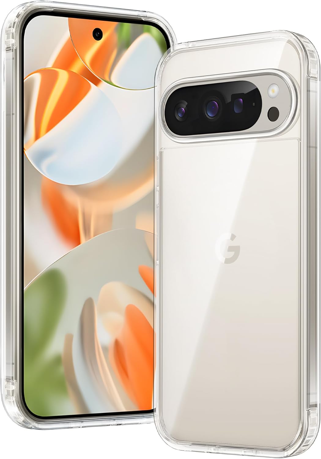 FNTCASE for Google Pixel-9-Pro XL, Special Clear Case with Military Grade Drop P...